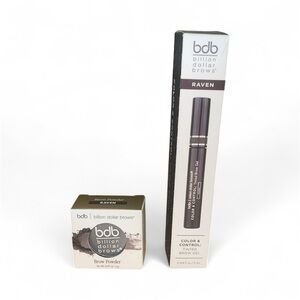 Billion Dollar Brows Brow Powder Raven and Tinted Brown Gel Set of‎ 2